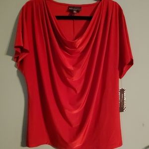 Womens Drape Neck Blouse